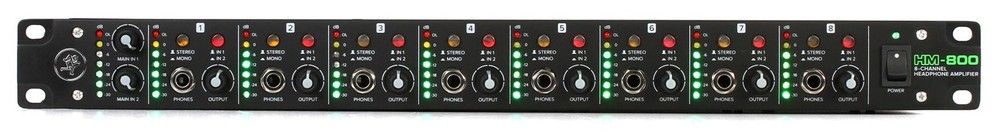 Mackie HM-800 8-channel Headphone Amplifier (5-pack) Bundle