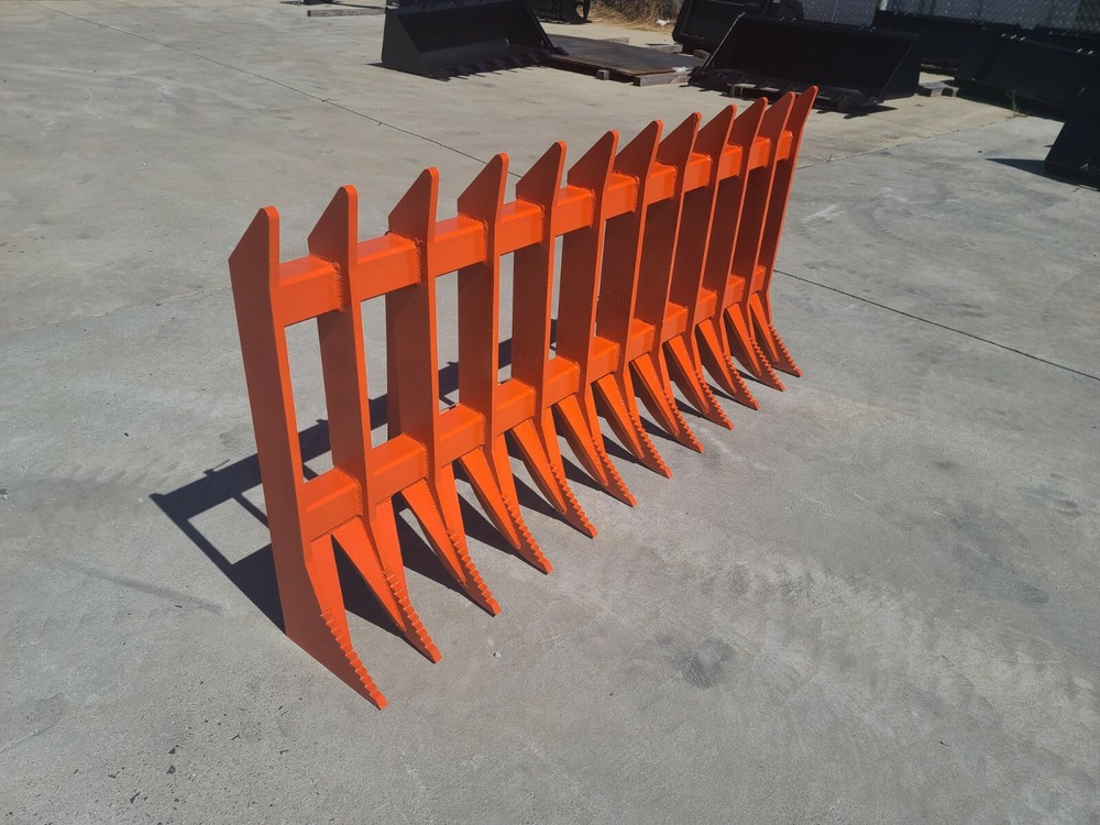 96" Extreme Severe Root Rake/skidsteer/tractor Universal Hookup