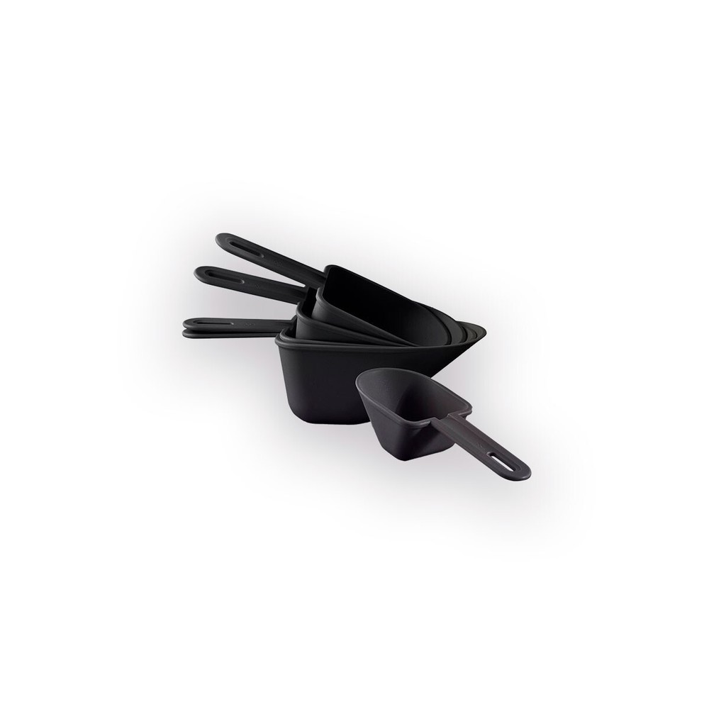 Tupperware canister Scoop Set Black NEW