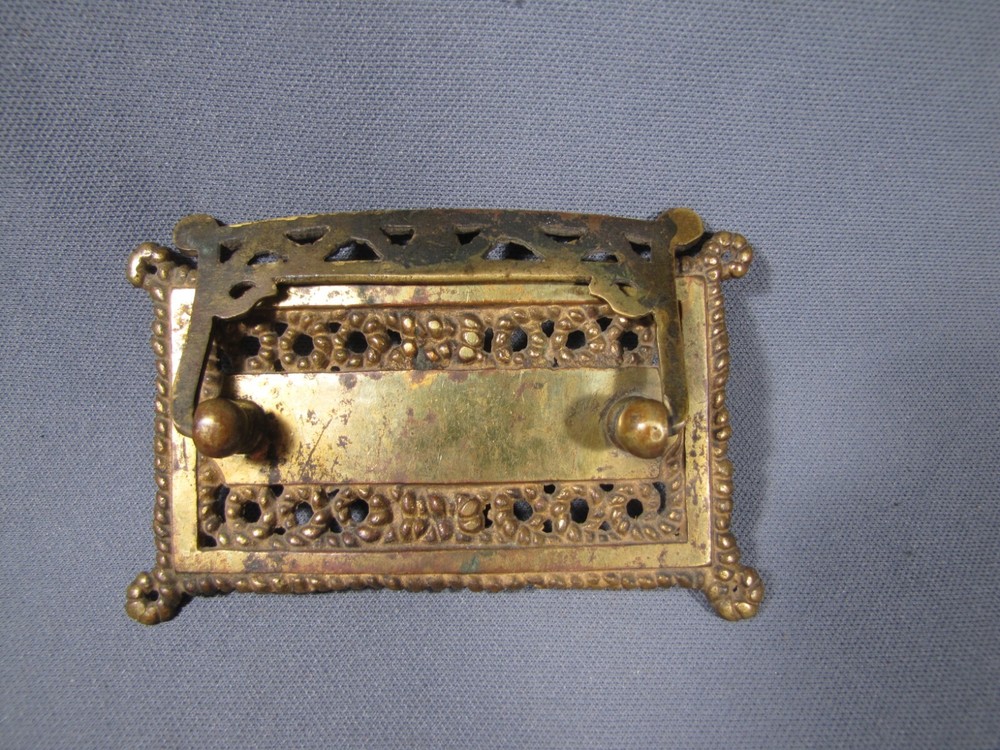 One (1) Solid Brass ANTIQUE Drawer Pull furniture Hardware