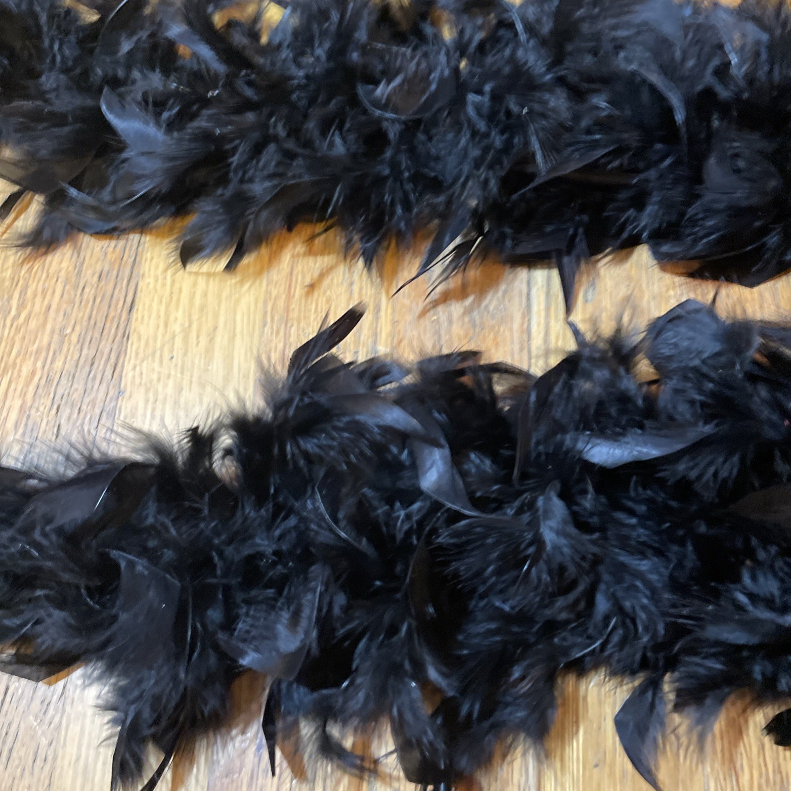 Lot of 2 Authentic Genuine Real Feather Boas Costume Accessory Runway Boa VTG