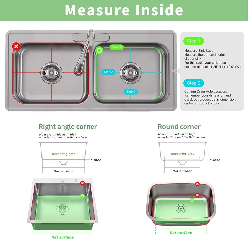 Stainless Steel Sink Protector Rack Rust-Resistant Grid for Kitchen Sink Bottom
