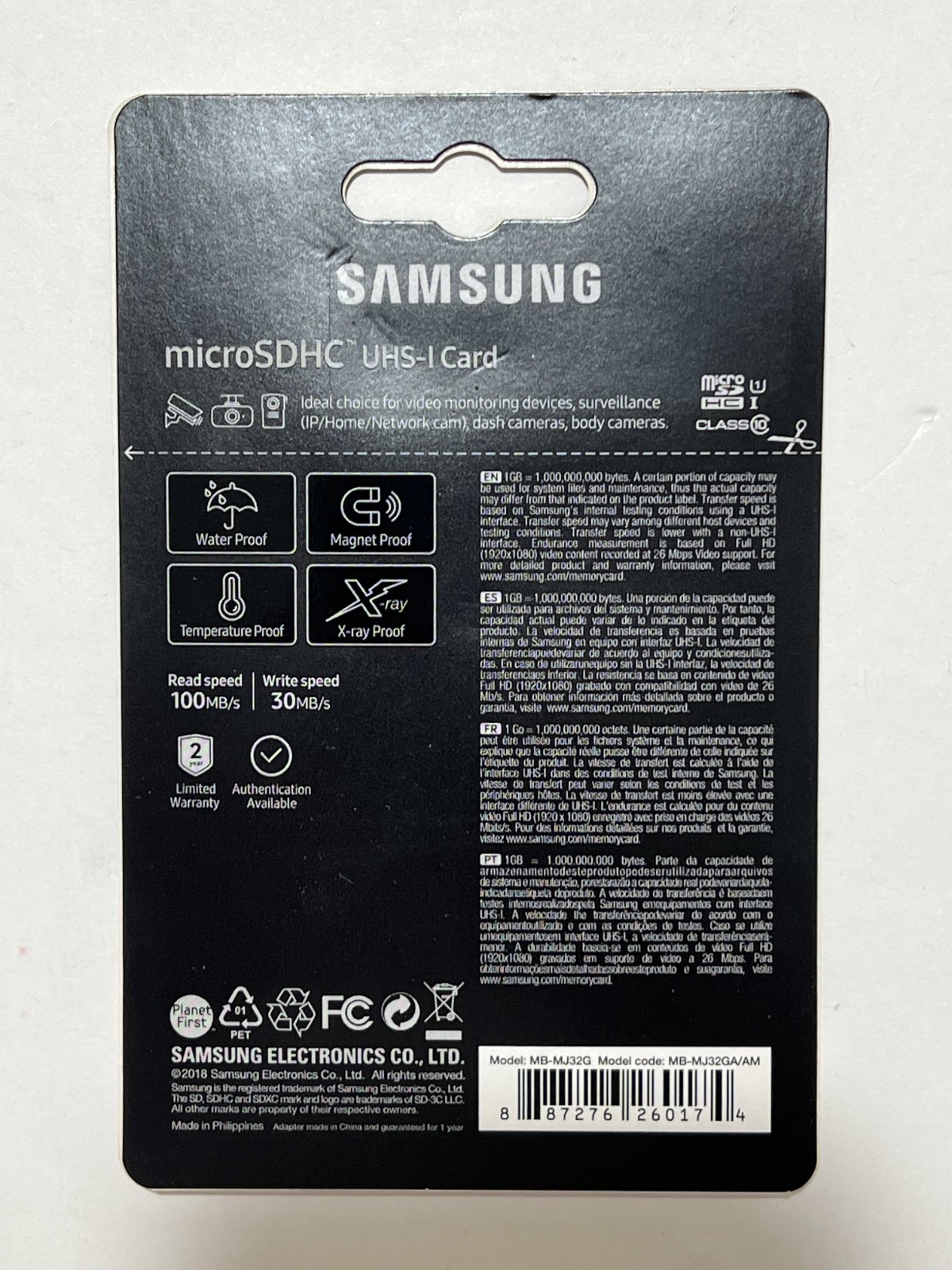 New Samsung 32GB PRO Endurance UHS-I microSDHC Memory MB-MJ32GA/AM