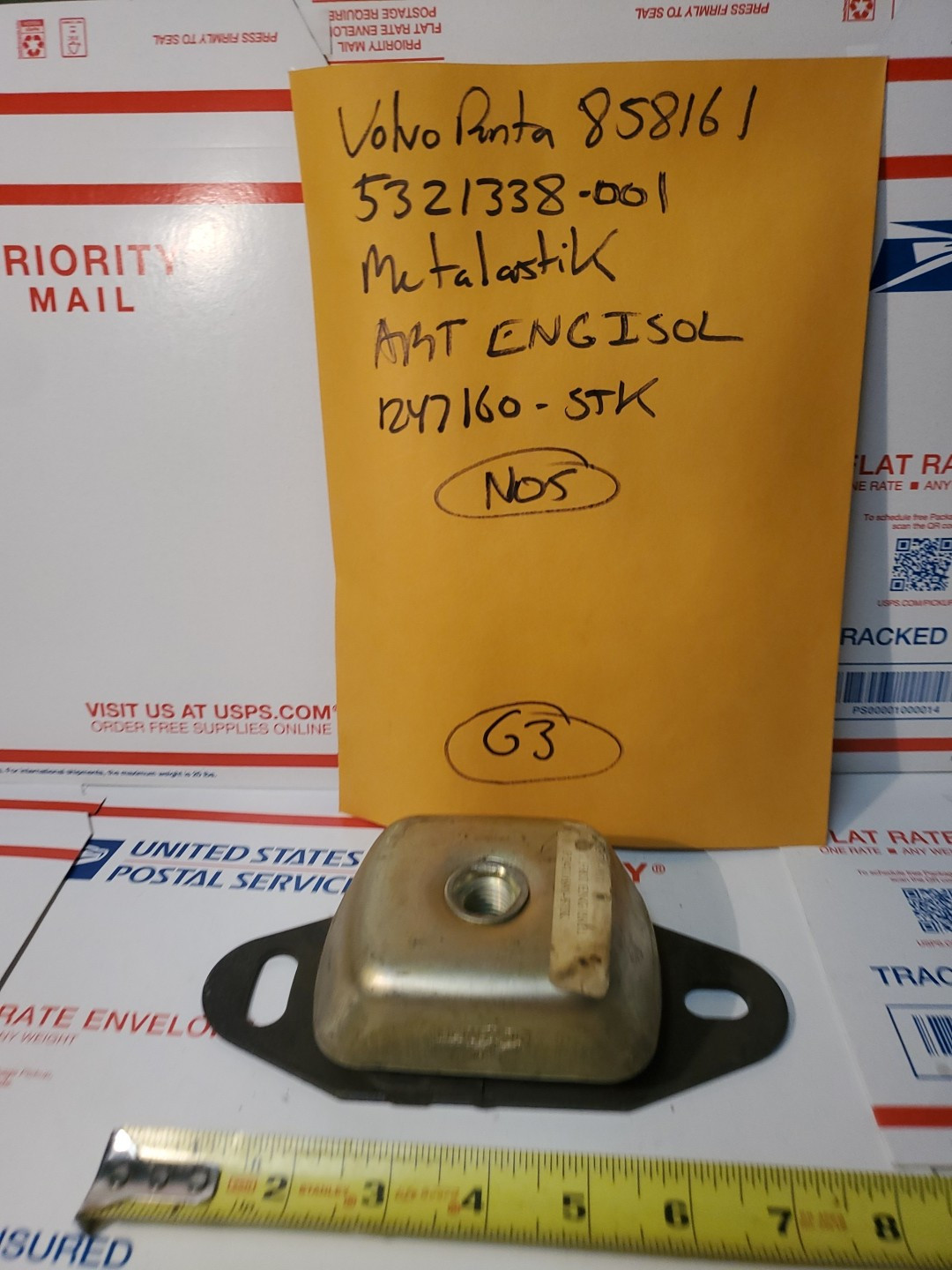 VOLVO PENTA TMD 22 ENGINE ISOLATER/ MOUNT #858161/846765 5321338-001 NEW, G2