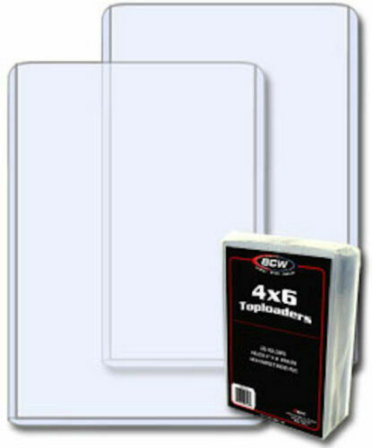 5 10 25 50 BCW 4 x 6 Hard Plastic Postcard / Photo Topload Holders 4x6