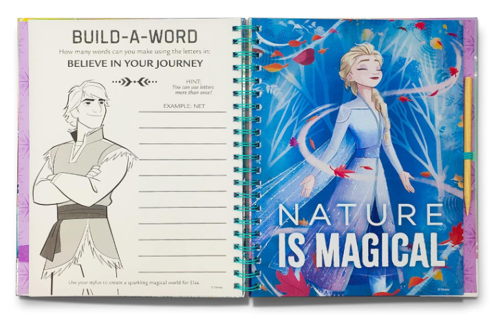 Frozen 2 Activity Sticker Book Glitter Effect Scratch Spiral Bound E15E