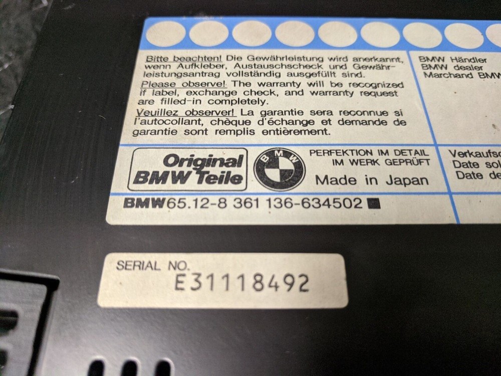 BMW E36 Hifi Amplifer 65128361136