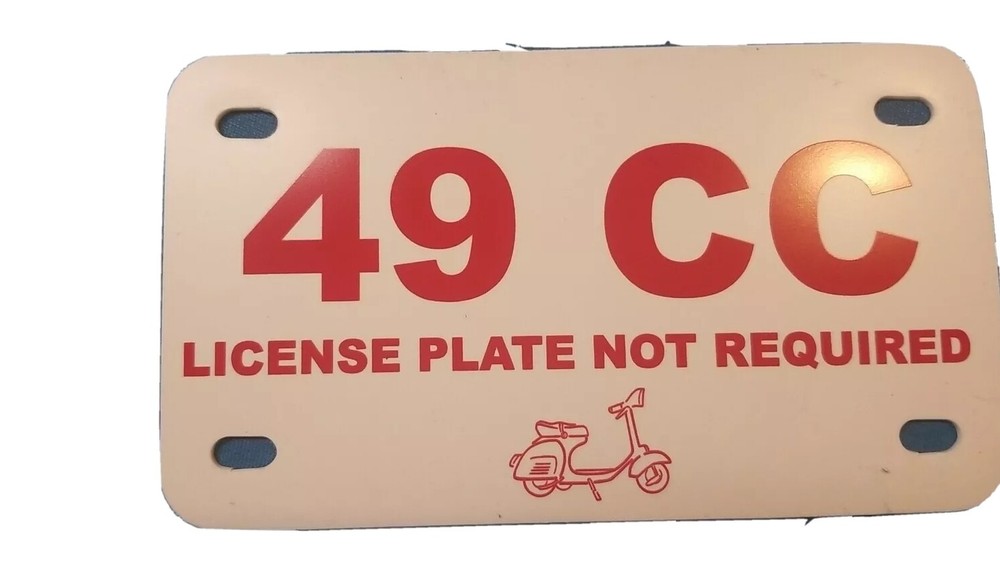 49cc license plate