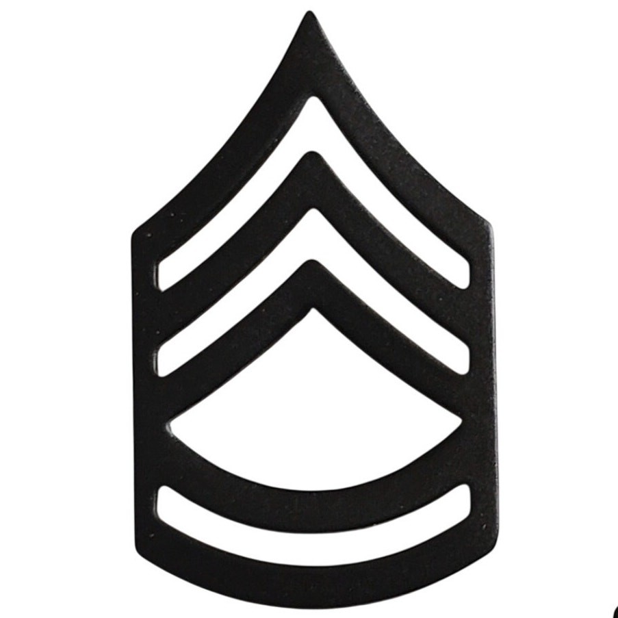 Sergeant First Class SFC E‑7 Subdued Novelty Hat Lapel Pins 13/16" × 1‑3/8"