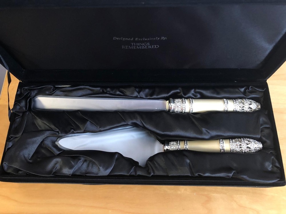 Wedding knife/server set & Champagne flute set