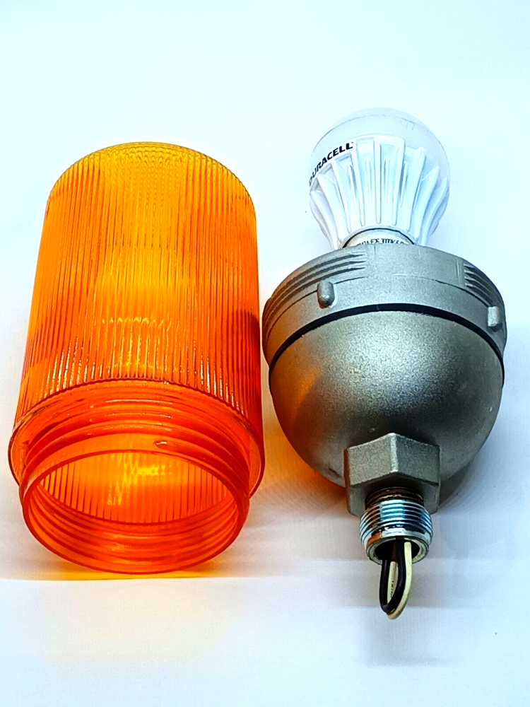 RAB Lighting Vaporproof Beacon Light GL100PGA Globe Amber