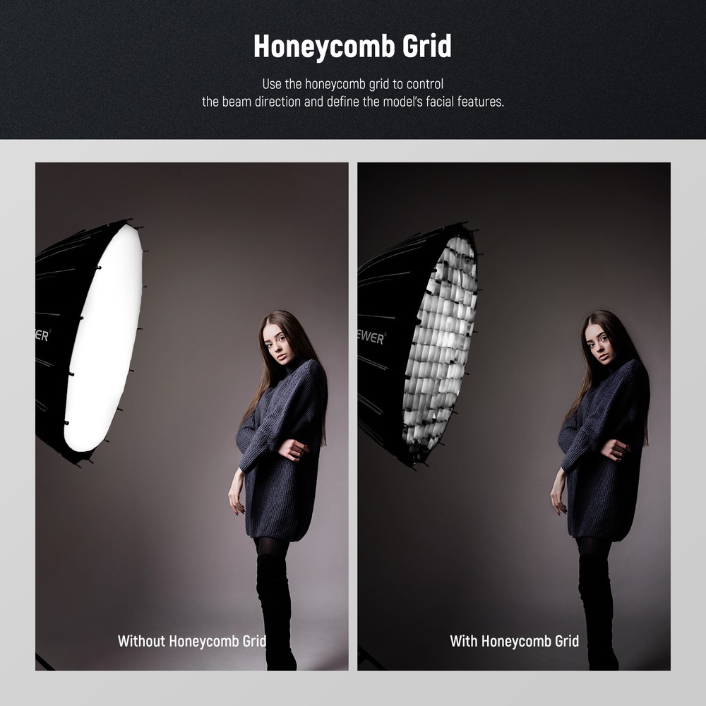 NEEWER 85cm Parabolic Softbox Quick Set up Quick Folding with Diffusers/Bag