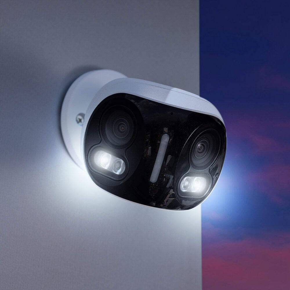 Lorex 4K Dual Lens Wi-Fi Security Camera with Smart Security Lighting