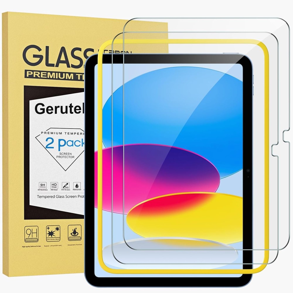 11th/10th Gen iPad Screen Protector 2 Pack, HD Clear, 9H Hardness
