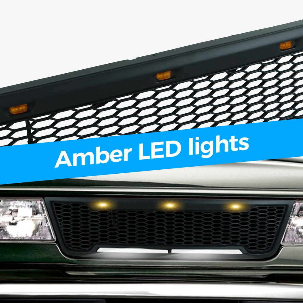 Front Grille for 2003-2007 Econoline E150 E250 E350 Grill with LED Light Bars