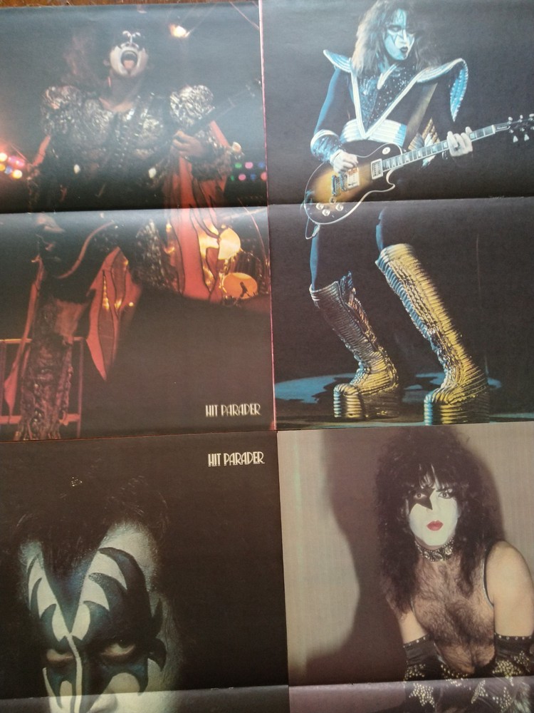 KISS Vintage HIT PARADER Magazine Centerfolds. 8 total. Excellent!