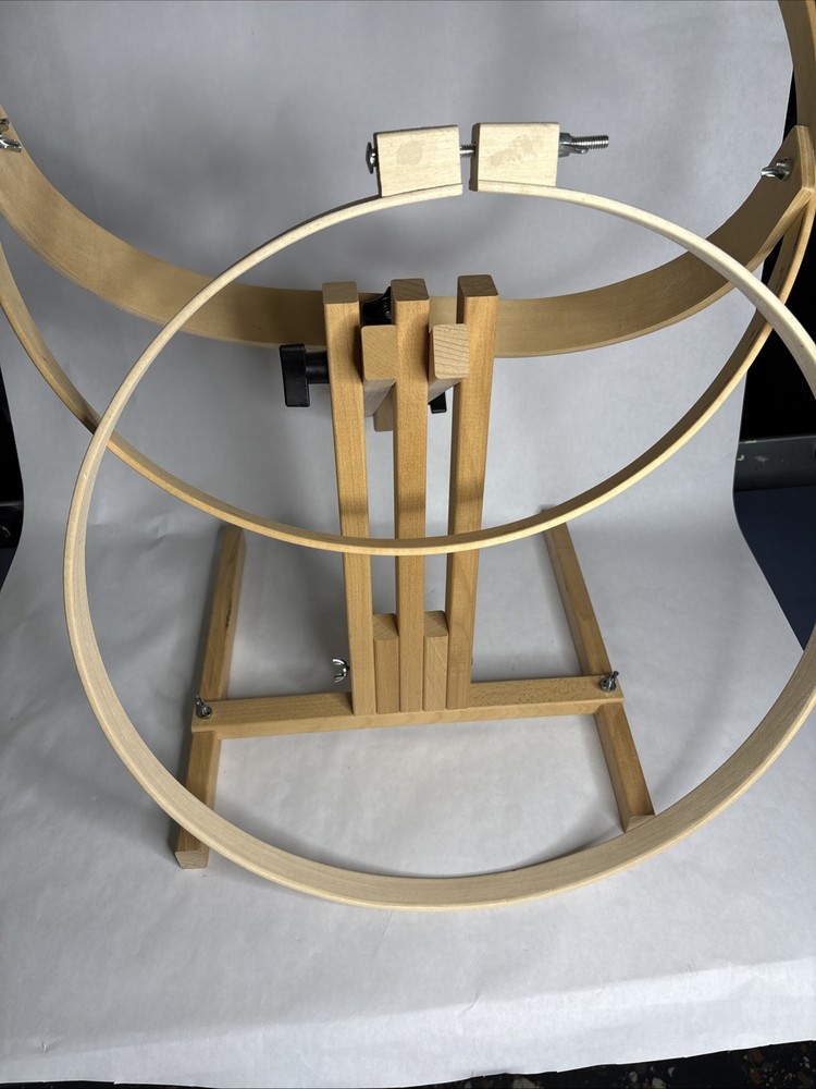 Embroidery hoop floor stand.