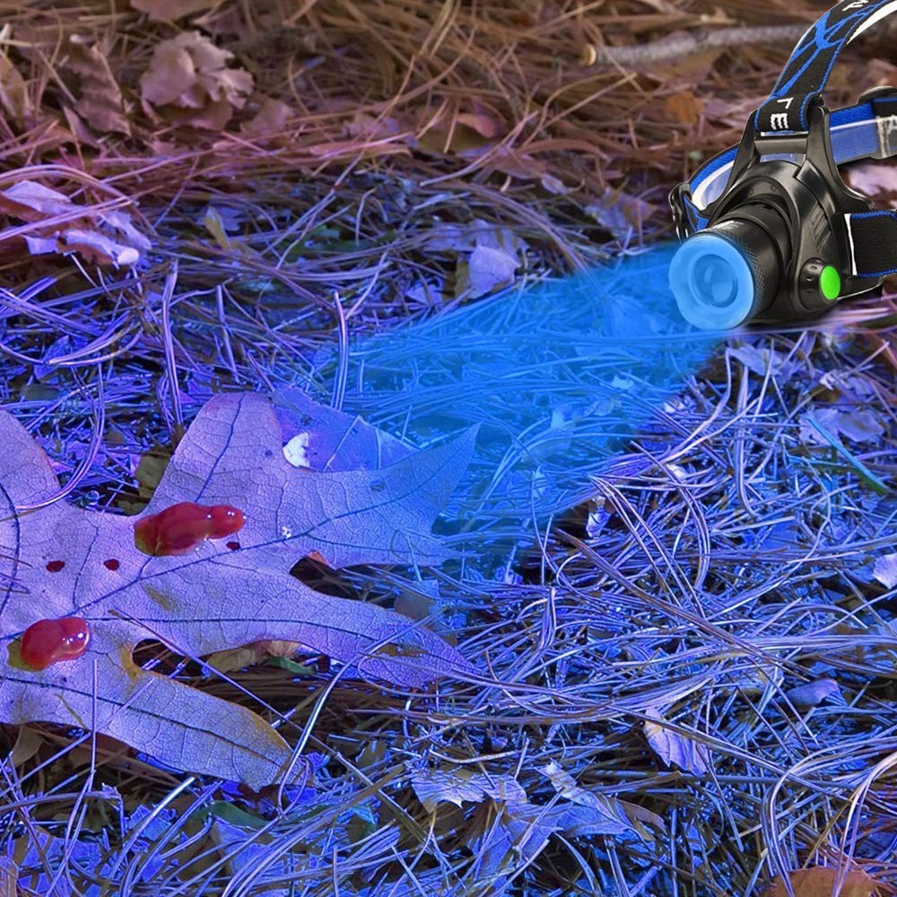 Multicolor Headlamp Flashlight 1000 Lumen Waterproof Zoomable Led Headlight w...