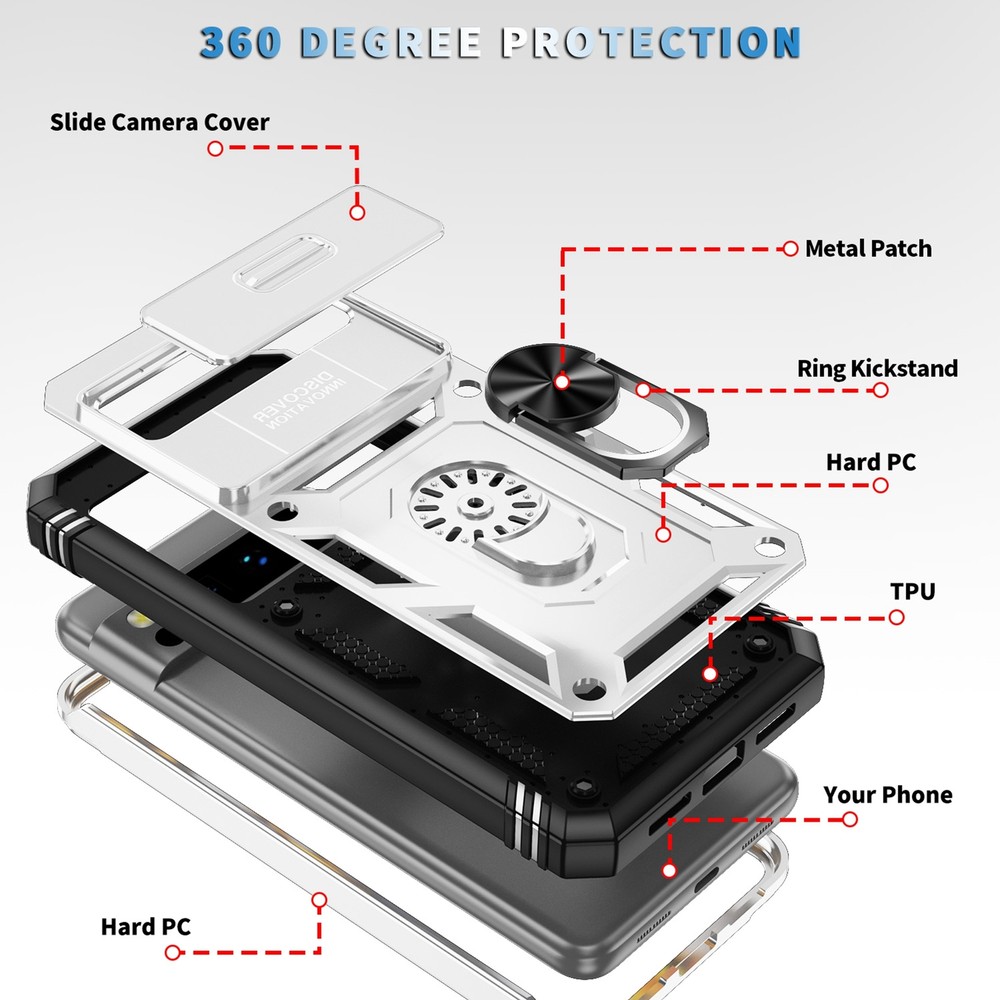 For Google Pixel 8 Pro / Pixel 8 Military Shockproof Case Cover Screen Protector