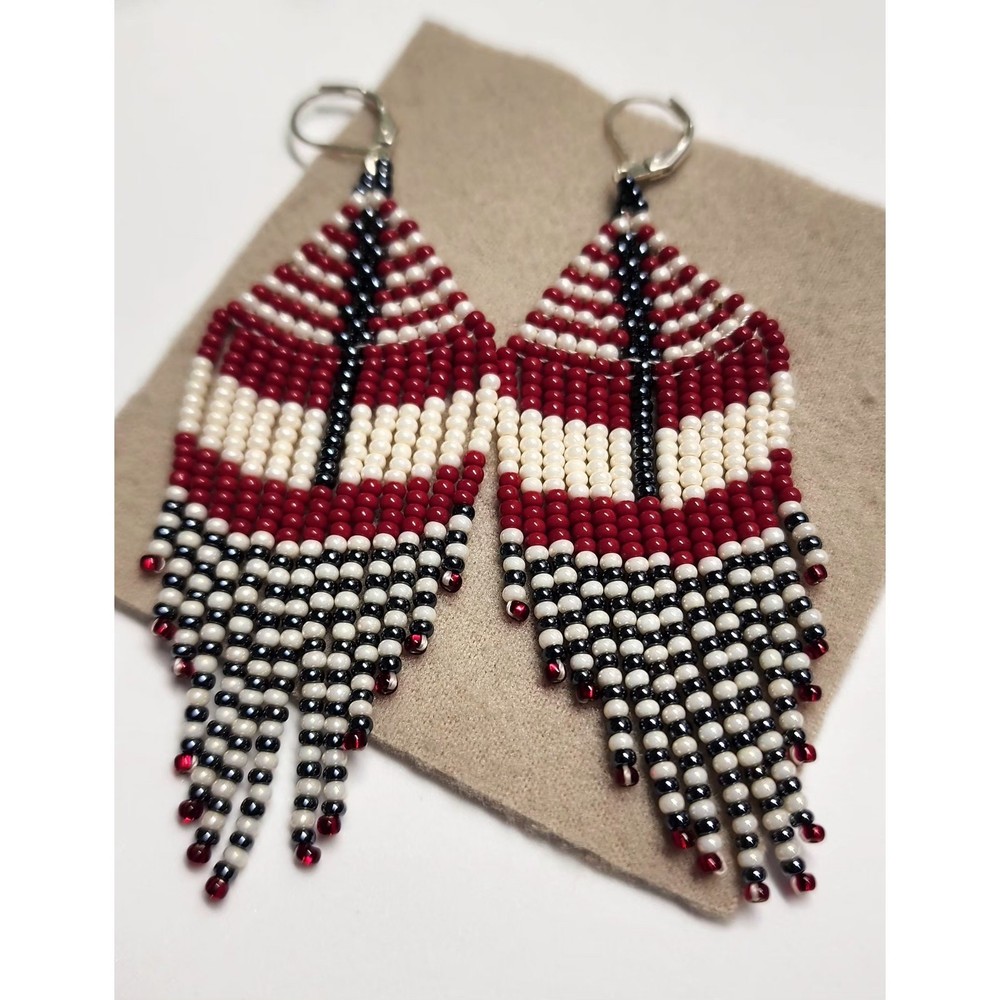 Handmade Red summer Earrings