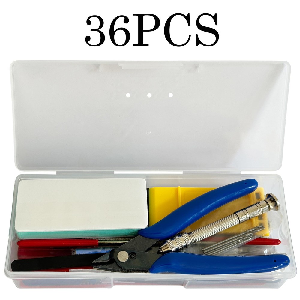36 Pcs DIY Modeling Hobby Tool Kit, Basic Modeler Craft Set, Dollhouse & Gund...