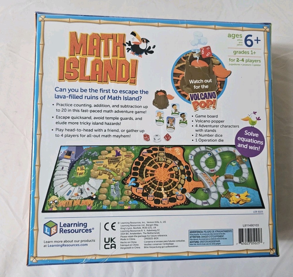 Learning Resources Math Island Addition & Subtraction Game Ages 6+ SEALED