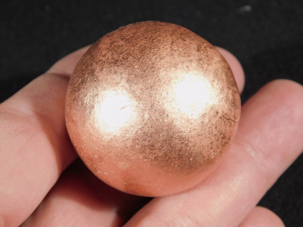 Larger! Super Heavy SOLID COPPER Sphere From Michigan 279gr