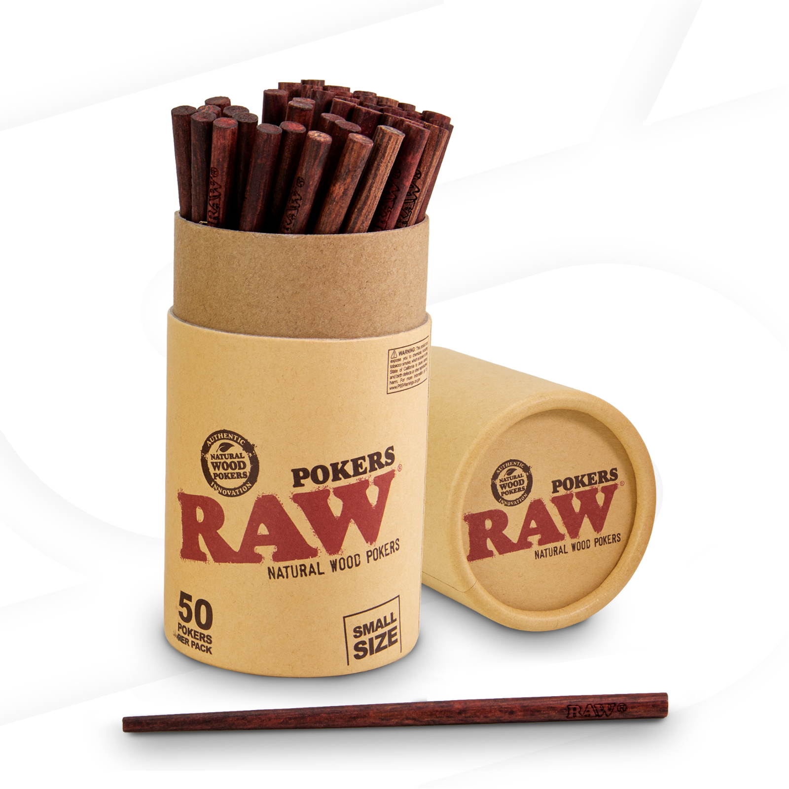 RAW Poker Natural Wood Small | 50 Pokers | FREE SHIPPING