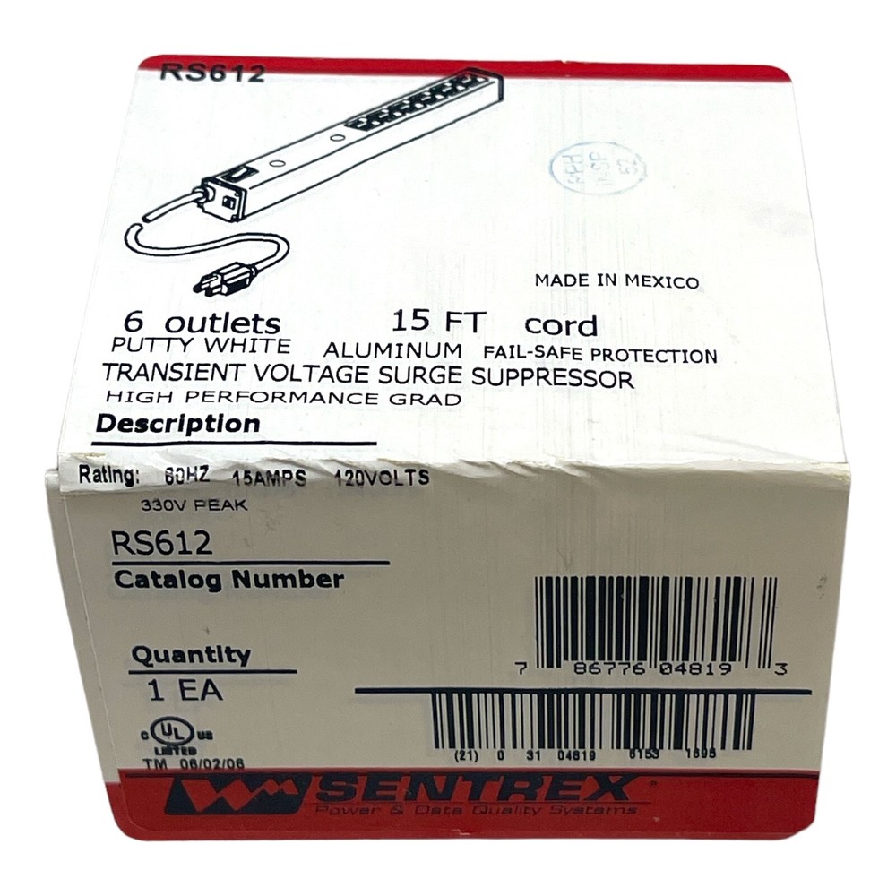 SENTREX RS612 HIGH PERFORMANCE SURGE PROTECTOR NEW/UNUSED SURPLUS