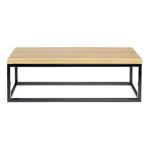 HUBERT® Black Display Riser with Butcher Block Top - 7"H