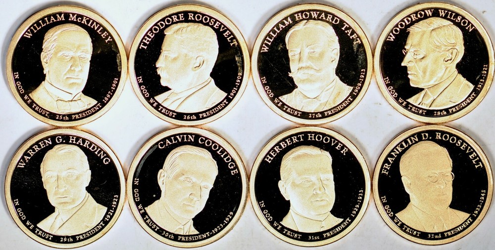 Complete Set Presidential Dollars Proof K9040