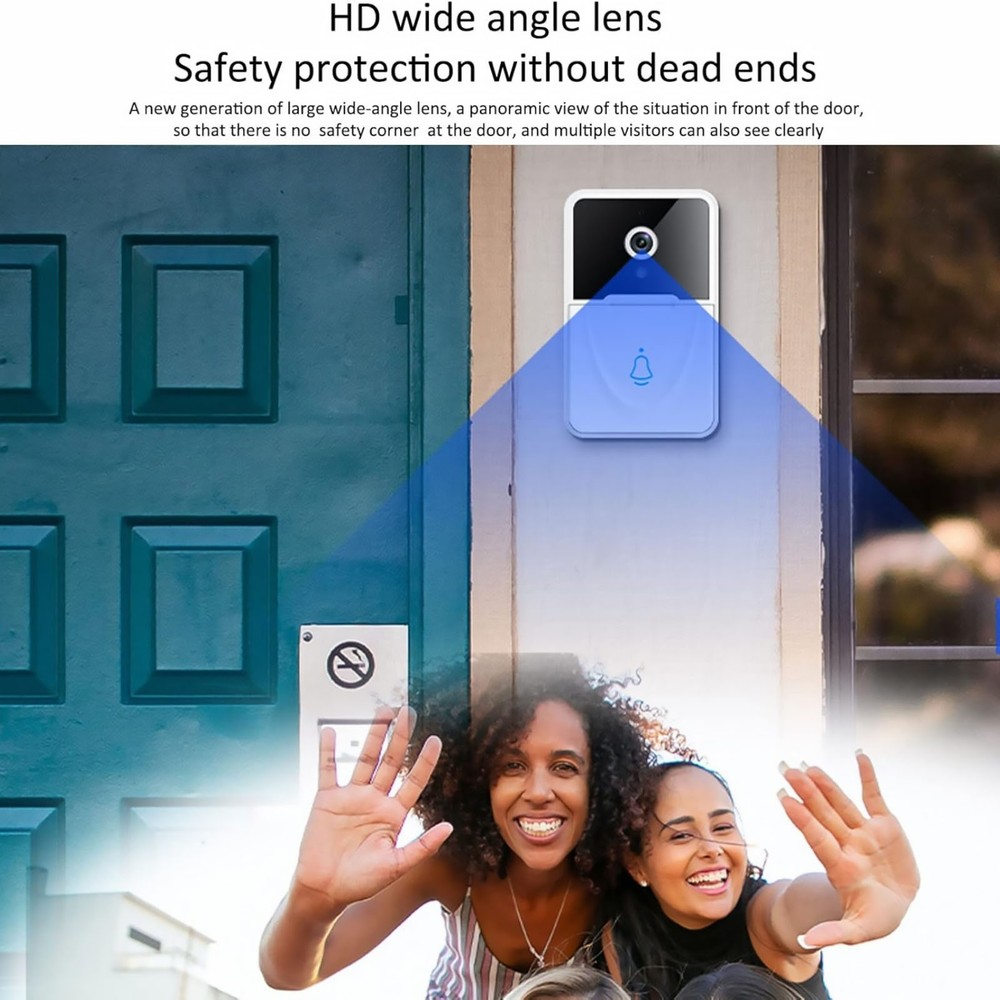 Wireless Security Video Doorbell WiFi Camera Two Way Audio Night Vision Kit