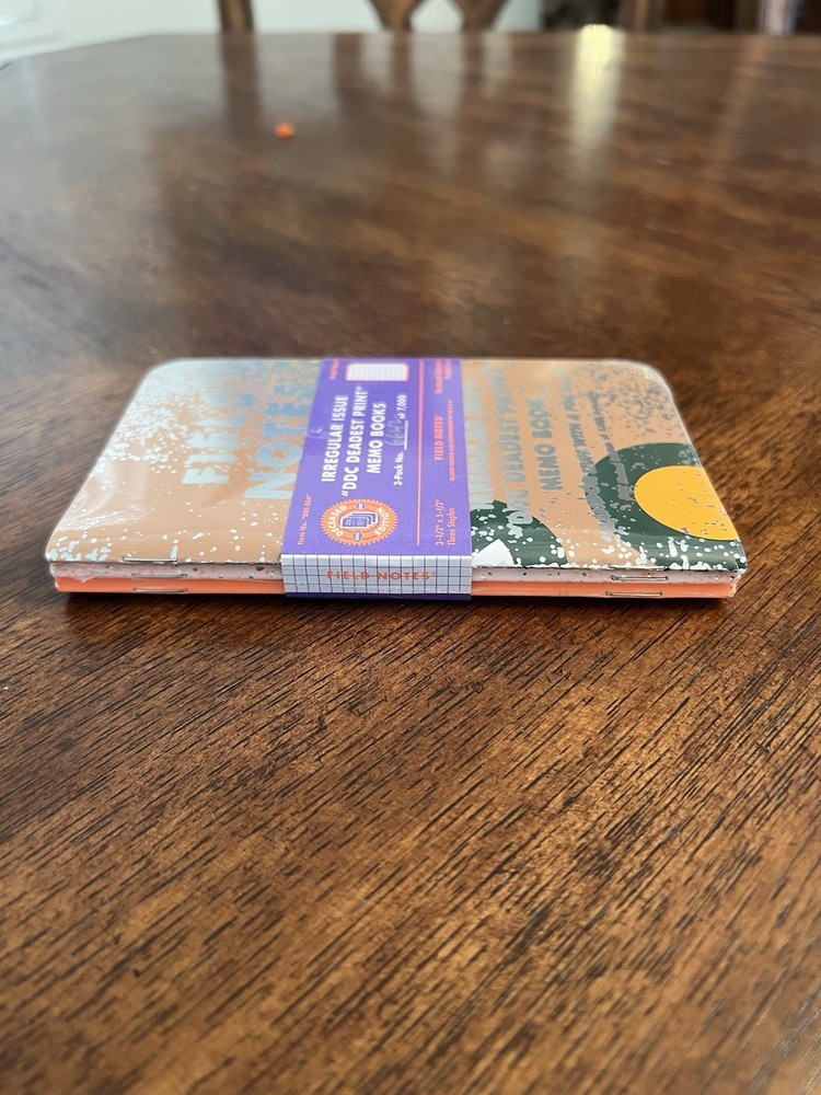 Field Notes Notebooks DDC Deadest Print New Sealed Pack 3 Notebooks