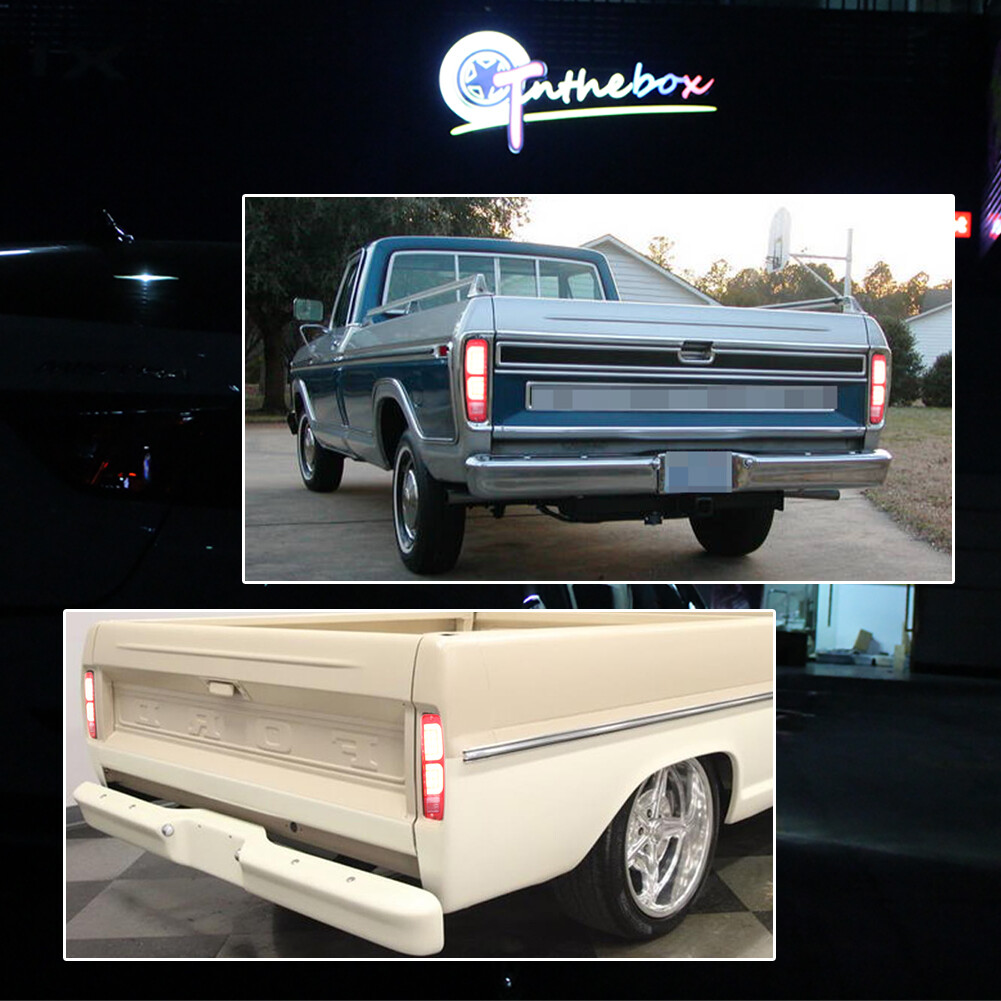 Red LED Rear Tail Lights Assembly For 74-91 Ford E150 F150 250 350 100 Bronco