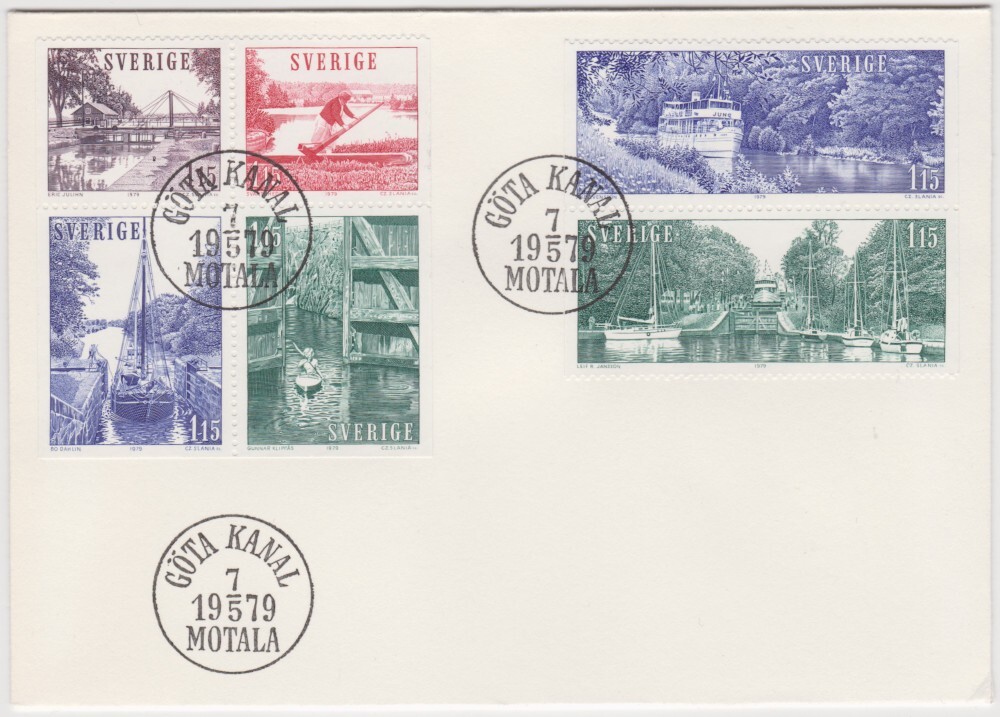 Sweden FDC 1979, Göta Canal, Mint