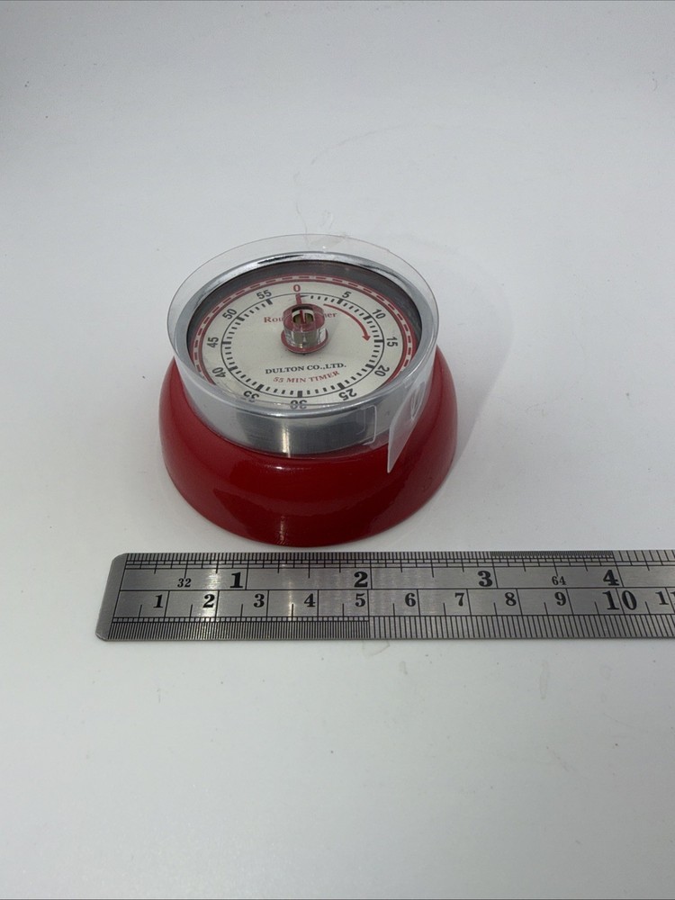 Dulton Red Magnetic Kitchen Timer - Vintage Style