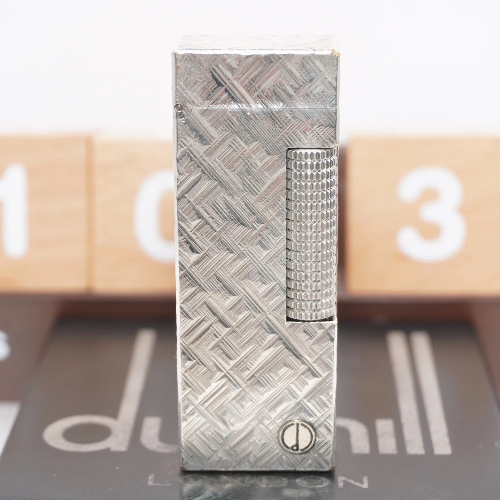 Dunhill Lighter, Silver Florentine Pattern Design Collectible Ignition Tool