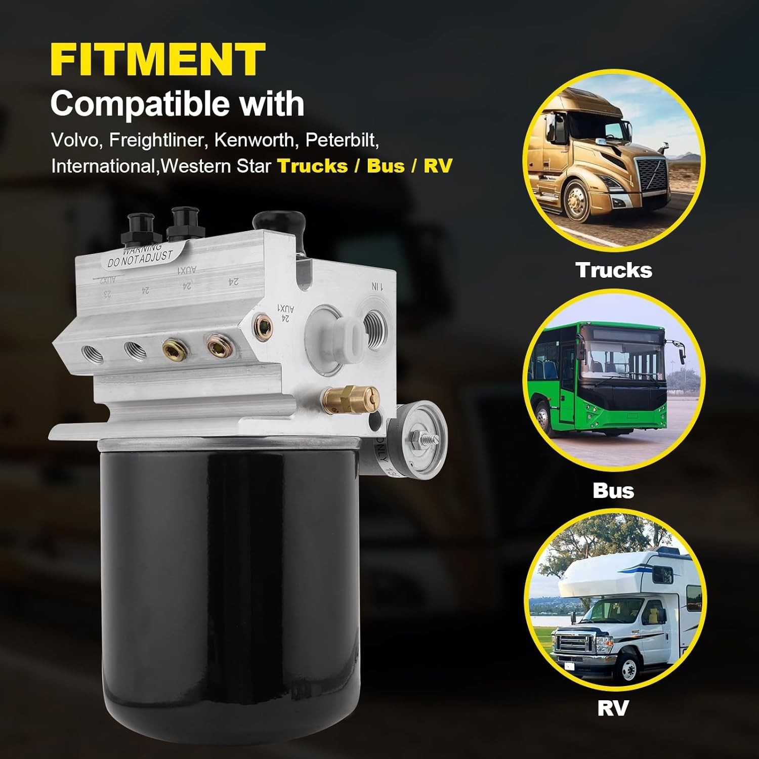 801266 Air Dryer 12V for Peterbilt Kenworth International Prostar Freightliner