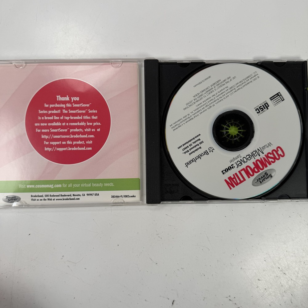 Cosmopolitan Virtual Makeover 2003 Sampler PC CD-ROM SmartSaver Windows 95 98 NT