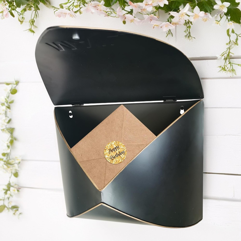 Wall Mount Mailbox Metal Post Box Envelope Mailboxes Outside Drop Safe Letter