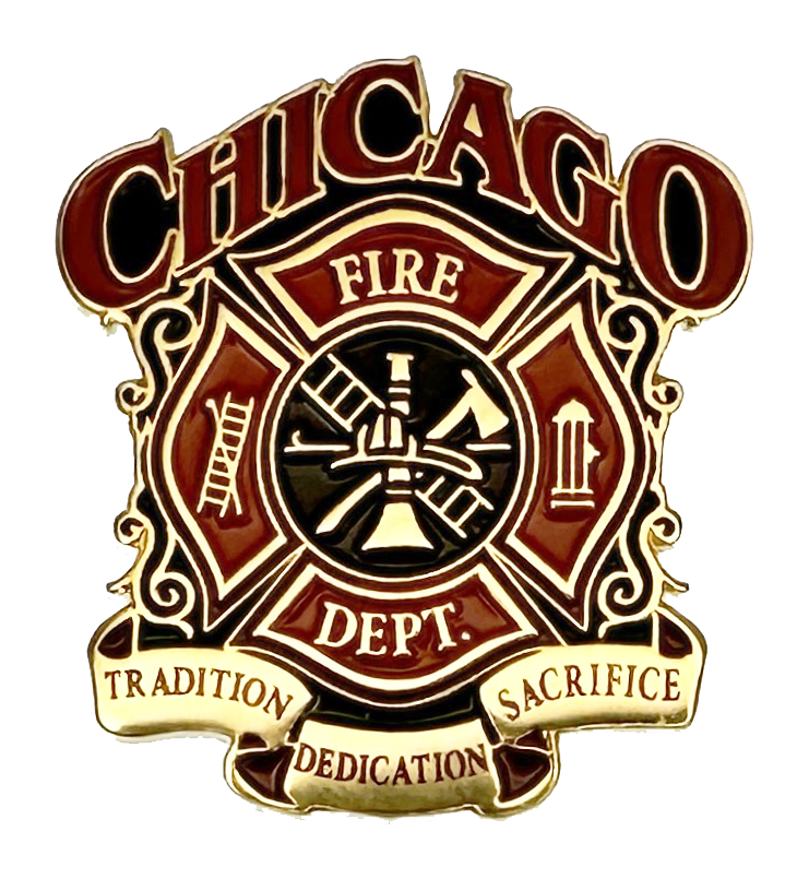 CHICAGO FIRE DEPARTMENT LAPEL PIN: CFD Crest
