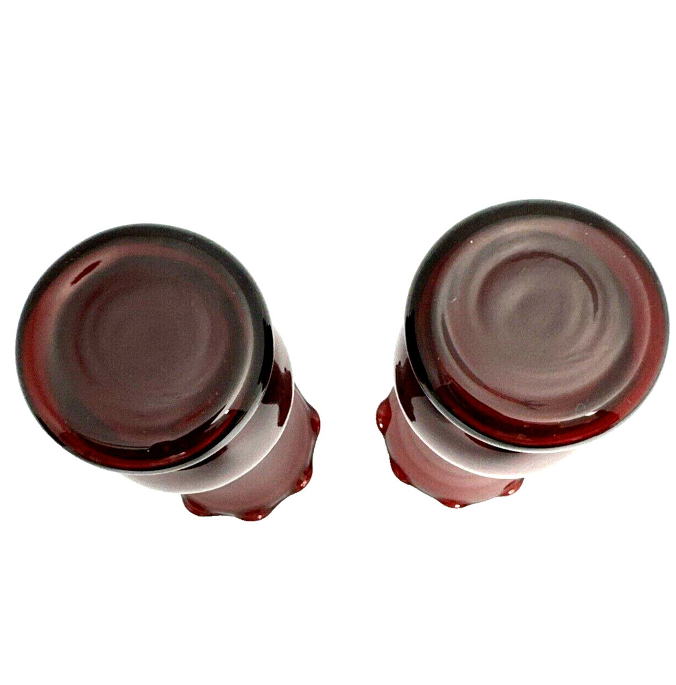 Anchor Hocking Royal Ruby Red Ruffled Edge Vases