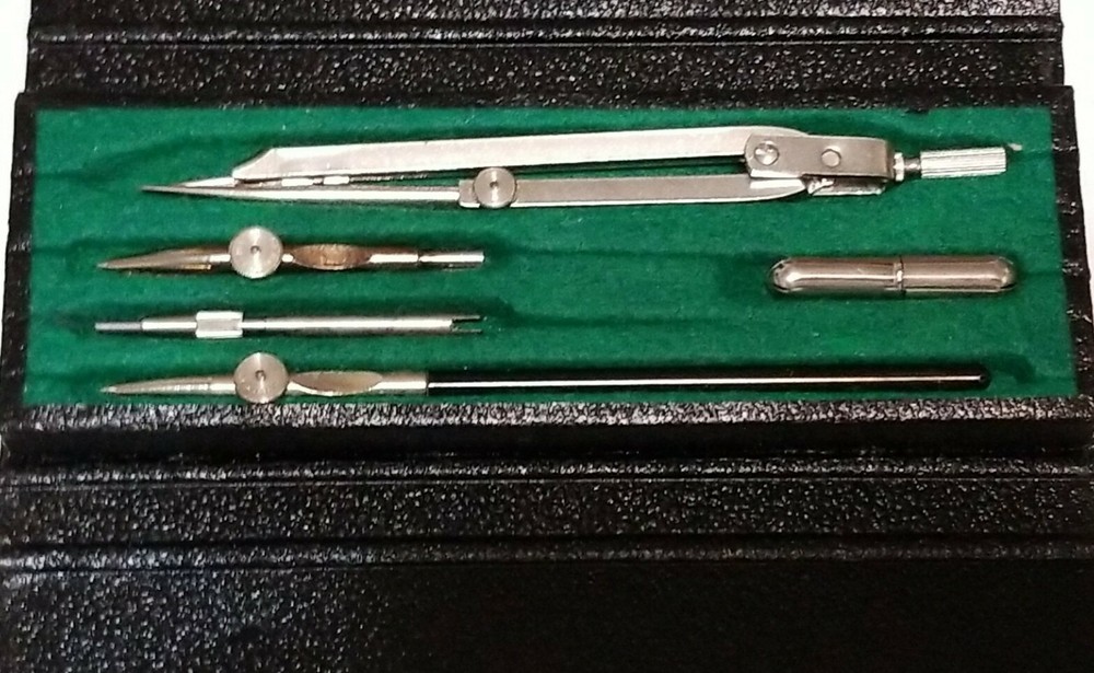 NOS Vintage Precision Supreme Drawing Instruments D64 Drafting Navigation Set