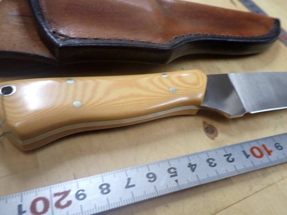 Jack crain sheath knife scrimshaw without box