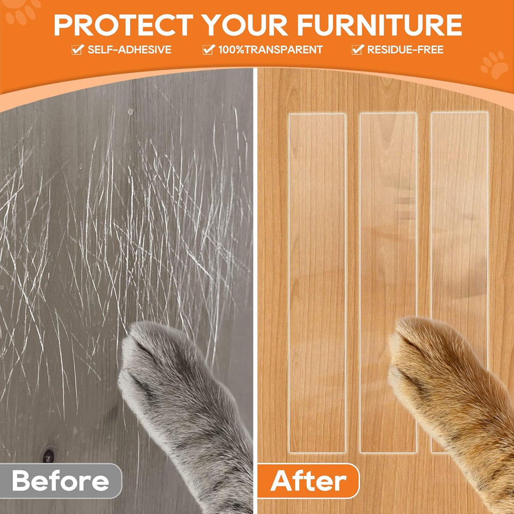 Door Protector from Dog Scratching Window Sill Protector Clear Sided Shield P