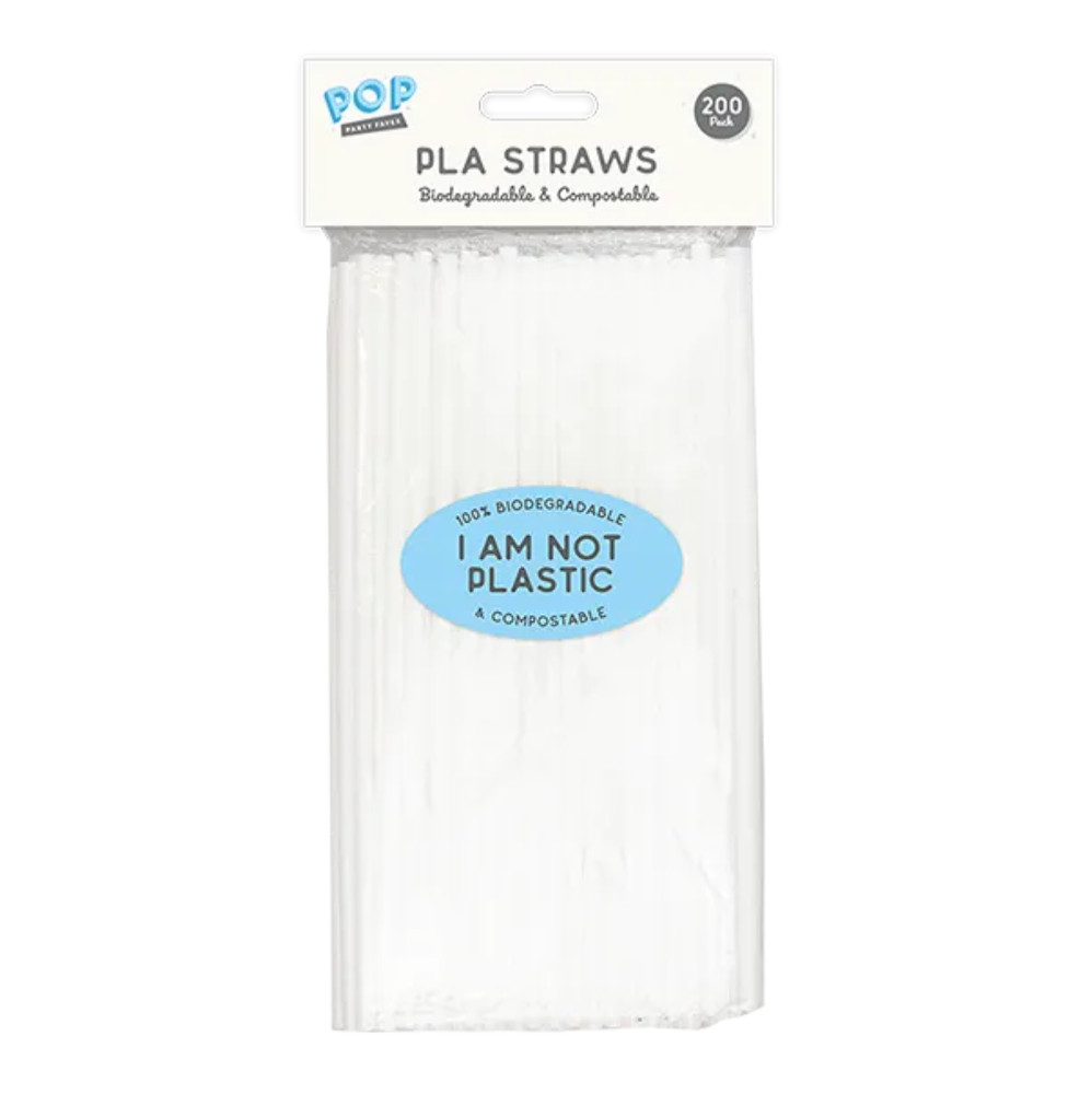 Biodegradable PLA Straws 200pk