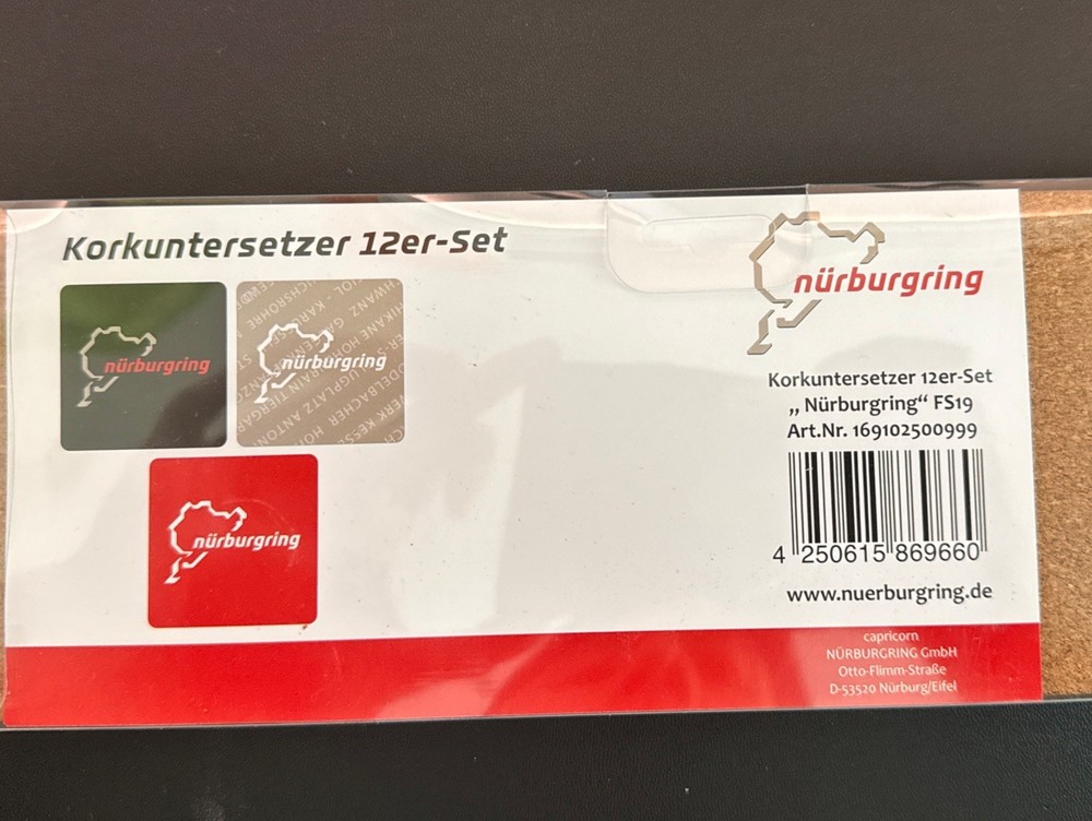 Genuine official Nurburgring coasters
