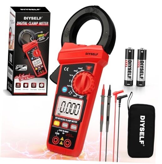 Digital Clamp Meter Multimeter for HVAC Tools 6000 Counts AC/DC Voltage