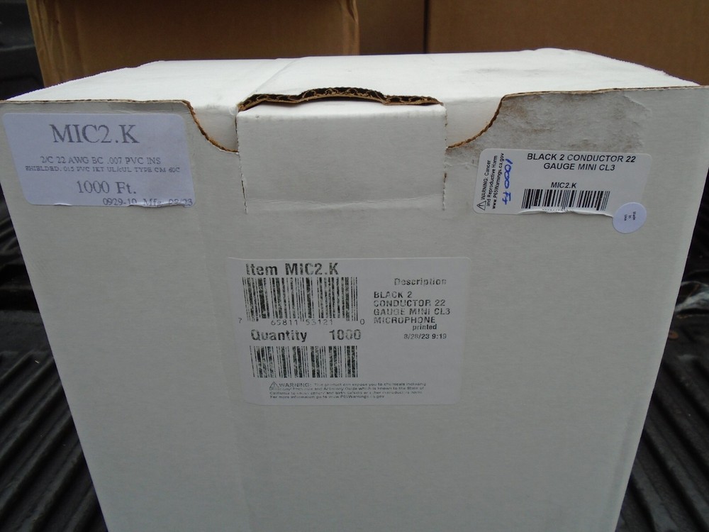 Rapco Horizon Pro Audio Mic Cable MIC2.K 1000ft NEW