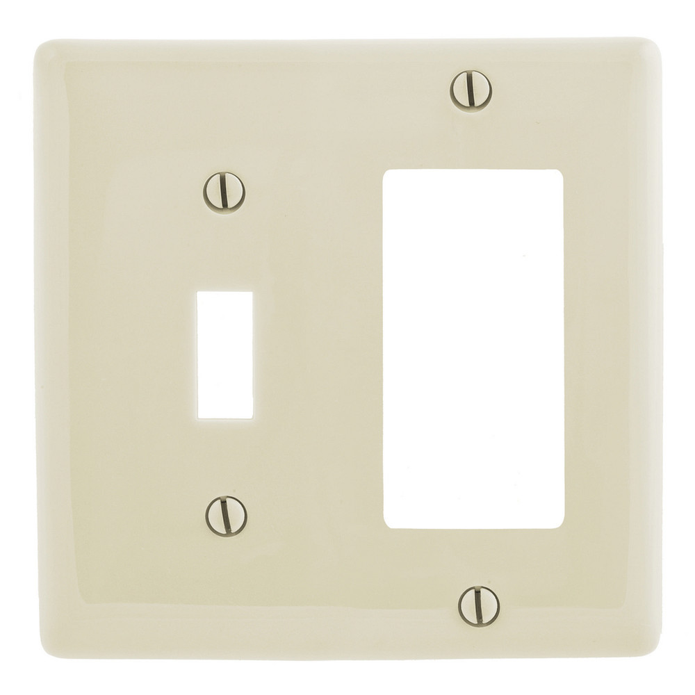 ⚡️(QTY 25)Trade Select NP126LA 1-Toggle 1-Decorator Switch Combination Wallplate